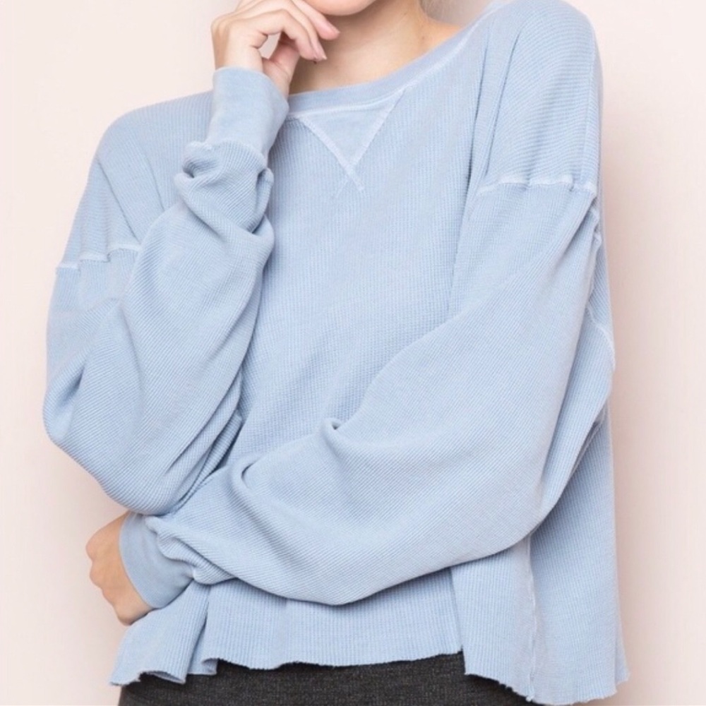 Brandy Melville LAILA blue long sleeve top
